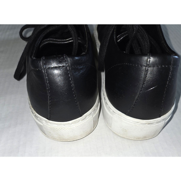 Axel Arigato Clean 90 Sneakers Shoes Leather Black White Gold Women Sz 38/7.5 - Picture 4 of 11